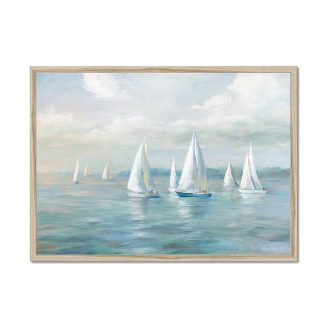 Setting Sail Crop by Danhui Nai - Painting Beachcrest Home Format: Natural Wood Framed Paper Print, Size: 34cm H x 50cm W on Productcaster.