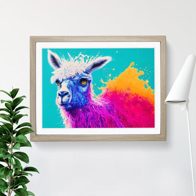 Llama Splash Vol.4 Abstract - Picture Frame Graphic Art Brambly Cottage Size: 34cm H x 46cm W, Frame Colour: Grey on Productcaster.