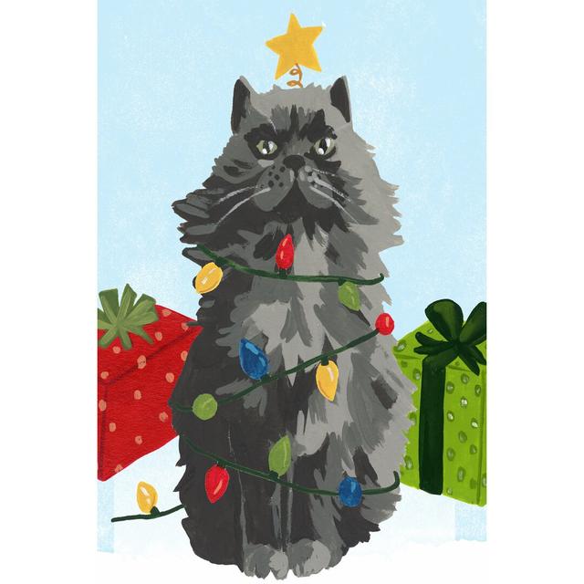 Meowy Hissmas I by June Erica Vess - Wrapped Canvas Painting Print The Seasonal Aisle Size: 76cm H x 51cm W x 3.8cm D on Productcaster.