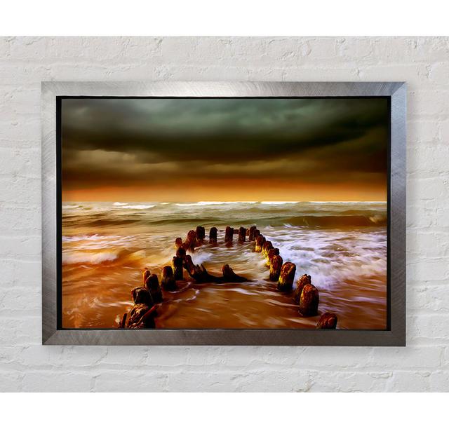 The Oceans Architect Orange - Single Picture Frame Art Prints Bright Star Size: 100cm H x 141.4cm W on Productcaster.