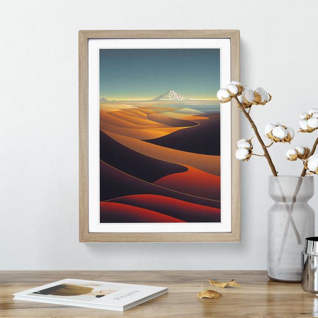 Landscape Mountains - Picture Frame Graphic Art Alpen Home Size: 64cm H x 46cm W x 2cm D, Frame Colour: Oak on Productcaster.