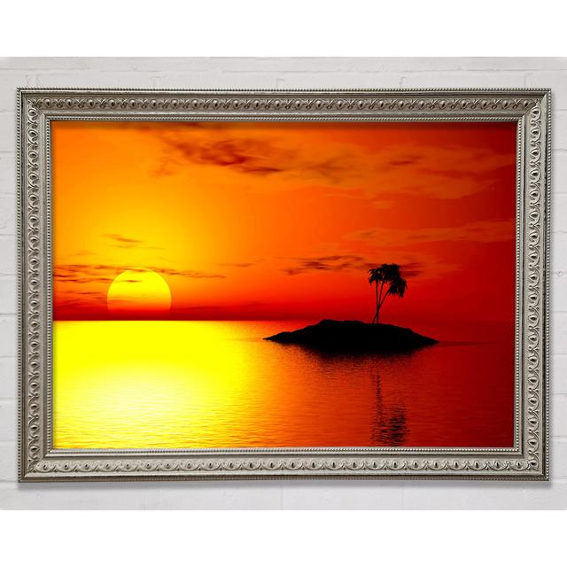 Stunning Silveren Sunset Framed Print Highland Dunes Size: 84.1cm H x 118.9cm W x 3cm D on Productcaster.