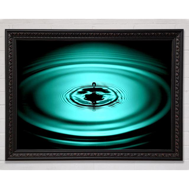 Green Water Droplet Framed Print Highland Dunes Size: 42cm H x 59.7cm W on Productcaster.