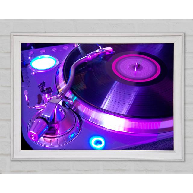 DJ Lights - Single Picture Frame Print Brayden Studio Size: 59.7cm H x 84.1cm W x 1.5cm D, Format: White Framed Paper on Productcaster.