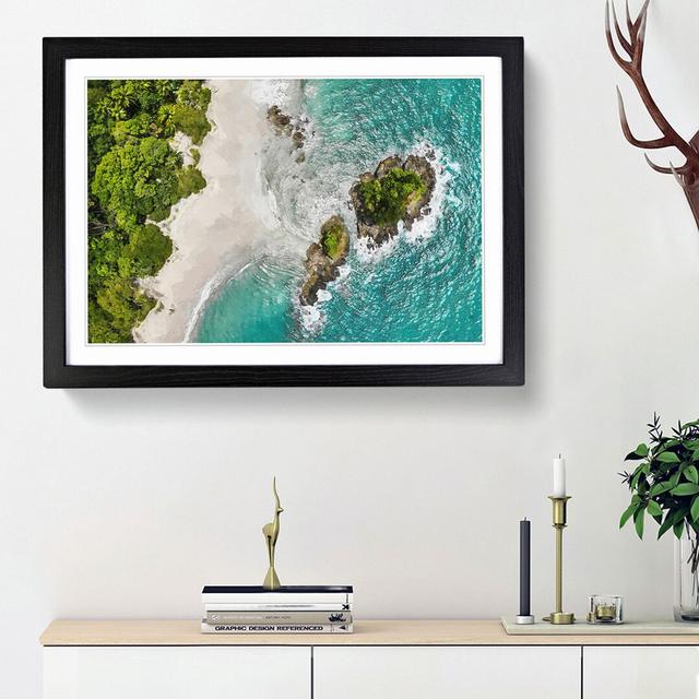 Escondido Beach in Costa Rica - Picture Frame Graphic Art Print on MDF East Urban Home Frame Option: Black Framed, Size: 48cm H x 65cm W x 2cm D on Productcaster.