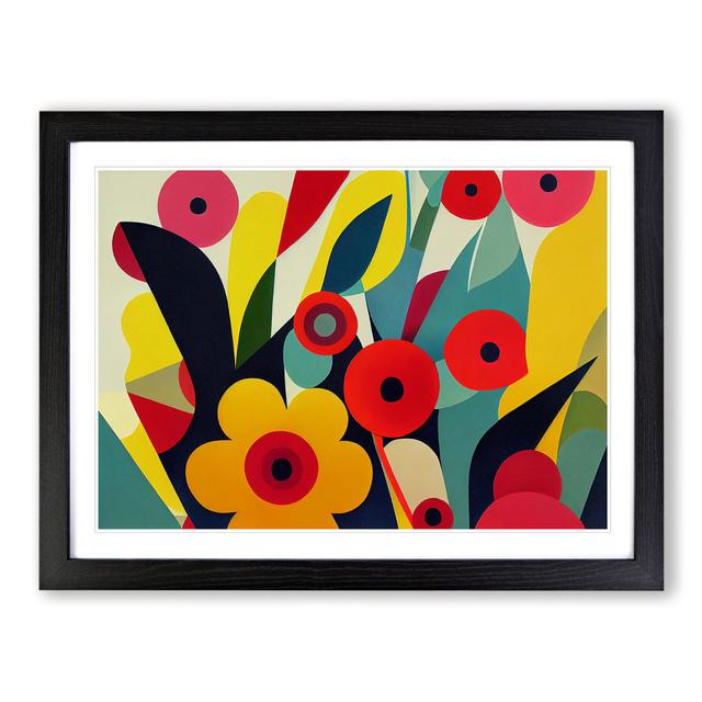 Amazing Abstract Flowers - Picture Frame Graphic Art Marlow Home Co. Frame Colour: Black Framed, Size: 34cm H x 46cm W x 2cm D on Productcaster.