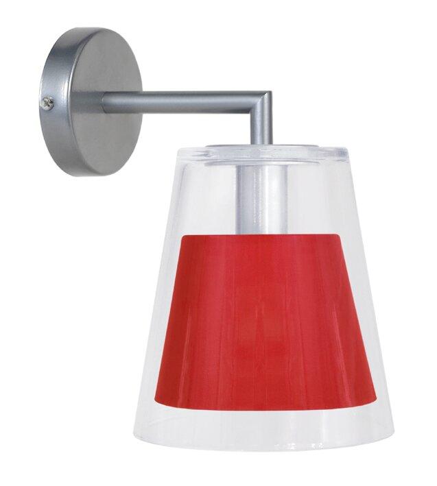 Hileman Armed Sconce Brayden Studio Shade Colour: Red on Productcaster.