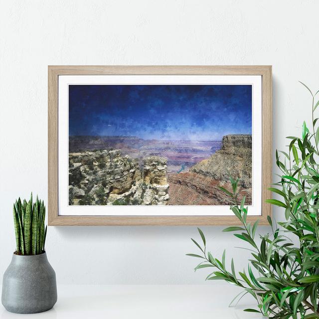 View of the Grand Canyon - Picture Frame Graphic Art East Urban Home Frame Option: Oak, Size: 36cm H x 48cm W x 2cm D on Productcaster.