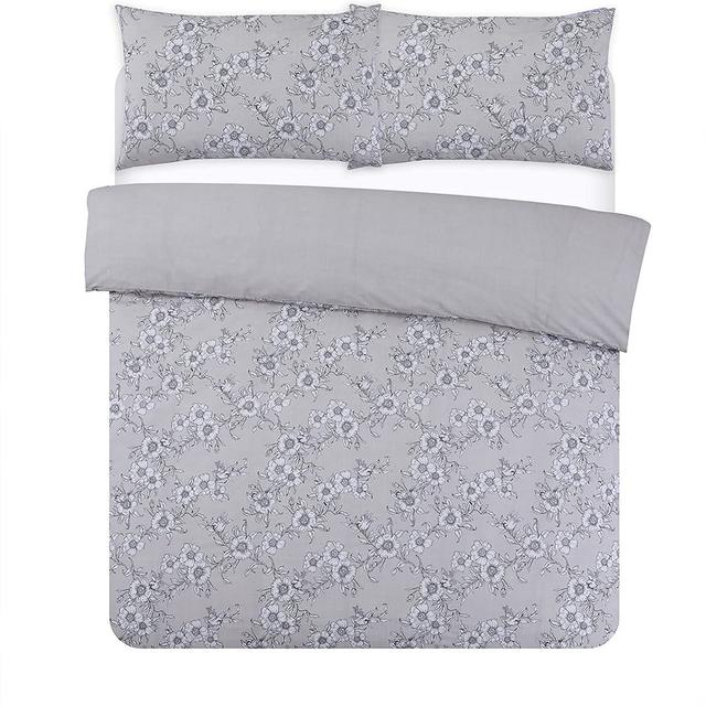 NightComfort Apple Blossom Beige Cotton Rich Duvet Cover Set with Pillowcase NightComfort Size: Single - 2 Standard Pillowcases on Productcaster.