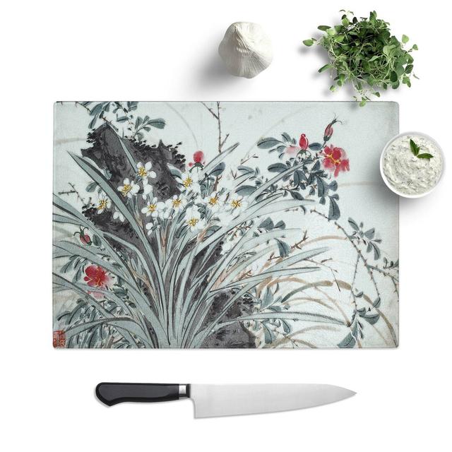 Glass Garden Flowers Vol.8 by Chen Daofu Chopping Board East Urban Home Size: 39 cm W x 28.5 cm L on Productcaster.