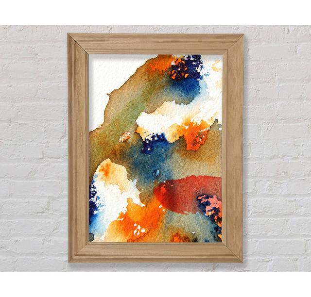 Fire And Ice Melt Framed Print Ivy Bronx Size: 29.7cm H x 21cm W x 8cm D, Format: Natural Framed Paper on Productcaster.