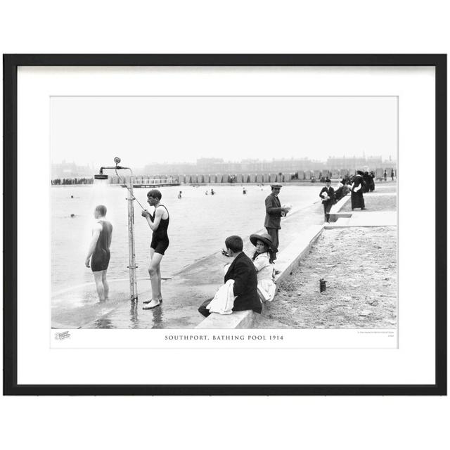 'Southport, Bathing Pool 1914' by Francis Frith - Picture Frame Photograph Print on Paper The Francis Frith Collection Size: 28cm H x 36cm W x 2.3cm D on Productcaster.