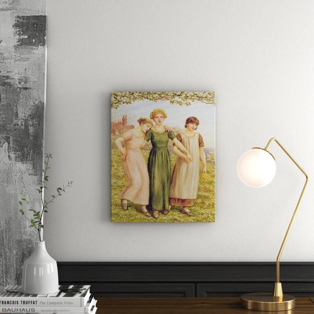 Three Young Girls, 19th Century by Kate Greenaway - Picture Frame Art Print on Paper East Urban Home Size: 50cm H x 40cm W x 2.3cm D on Productcaster.