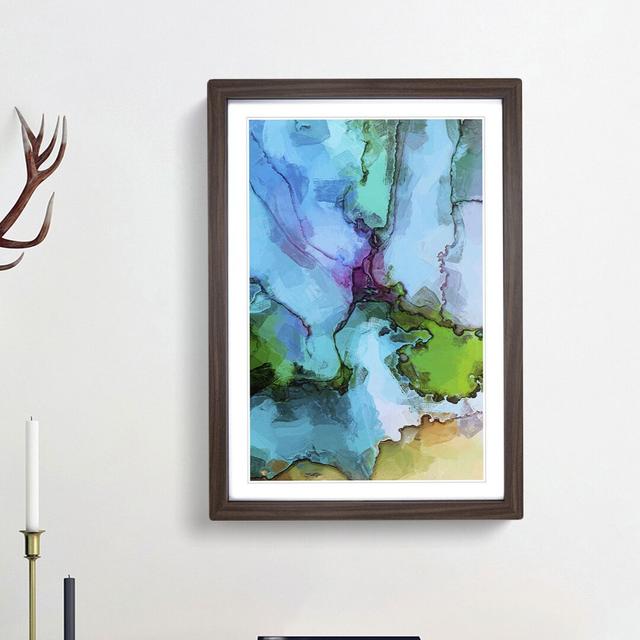 Uniting Inks in Abstract - Picture Frame Graphic Art Print East Urban Home Frame Option: Walnut Framed, Size: 36cm H x 27cm W x 2cm D on Productcaster.