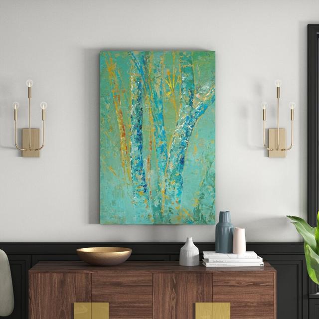 Tree Mist One' Art Print Wrapped on Canvas East Urban Home Size: 114cm H x 76cm W x 3.8cm D on Productcaster.