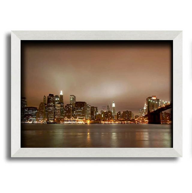 Hong Kong Chocolate Glow - Single Picture Frame Art Prints Latitude Run Size: 59.7cm H x 84.1cm W x 10cm D on Productcaster.