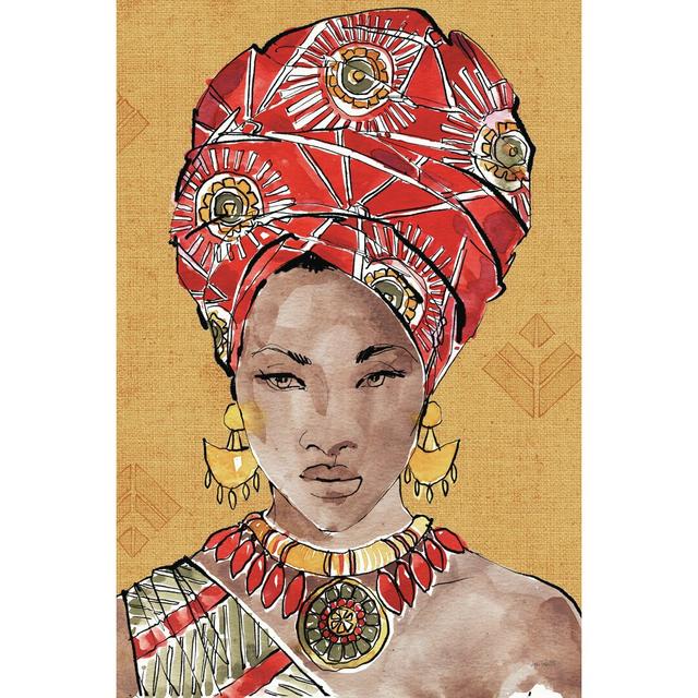 African Flair IV Warm by Anne Tavoletti - Wrapped Canvas Print Latitude Vive Size: 91cm H x 61cm W on Productcaster.