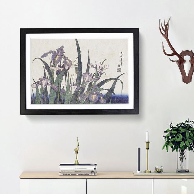 Irises by Katsushika Hokusai - Picture Frame Painting Print East Urban Home Frame Option: Black Framed, Size: 27cm H x 36cm W x 2cm D on Productcaster.