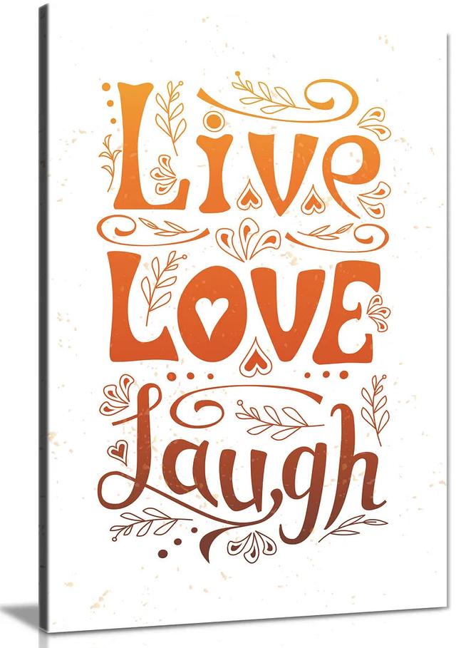 Live Love Laugh Home Decor Canvas Wall Art Picture Print Maturi Size: 91cm H x 61cm W on Productcaster.