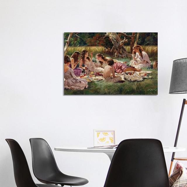 The Picnic by Maher Morcos - Wrapped Canvas Gallery-Wrapped Canvas Giclée Rosdorf Park Size: 66.04cm H x 101.6cm W x 3.81cm D on Productcaster.