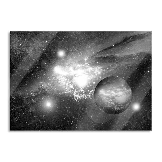 Stars Galaxy - No Frame Print on Glass Brayden Studio Size: 60cm H x 80cm W on Productcaster.