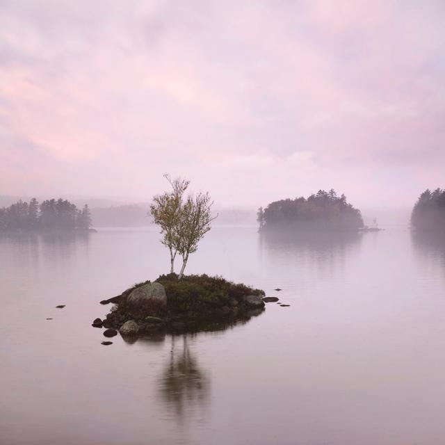 Dockery Tupper Lake In The Rain - Wrapped Canvas Print Alpen Home Size: 30cm H x 30cm W x 3.8cm D on Productcaster.