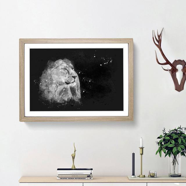 Wild Lioness - Picture Frame Graphic Art Print East Urban Home Frame Option: Oak Framed, Size: 62cm H x 87cm W x 2cm D on Productcaster.