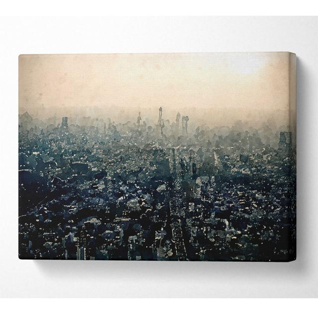 Tokyo Smog - Wrapped Canvas Art Prints Latitude Run Size: 66cm H x 106.6cm W x 10cm D on Productcaster.