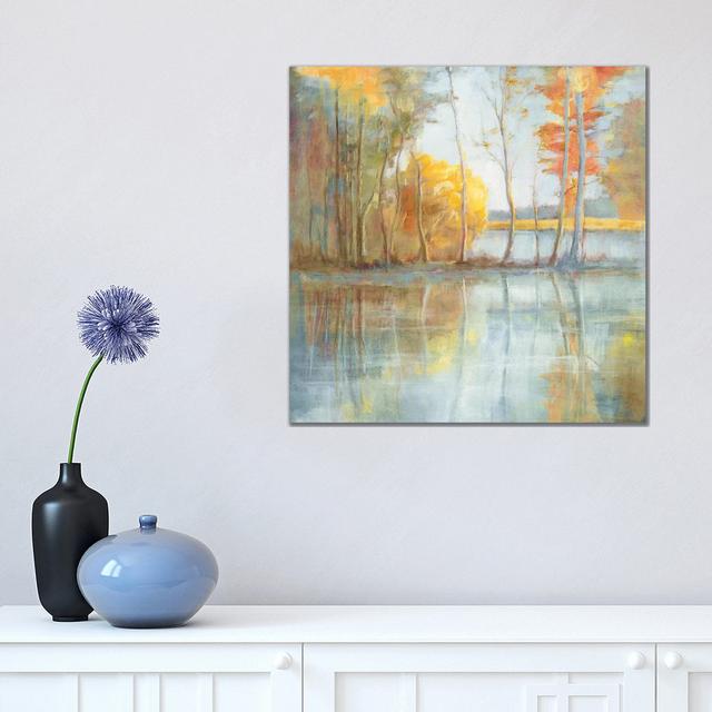 Lakeside Reflection by Danhui Nai - Wrapped Canvas Painting ClassicLiving Size: 45.72cm H x 45.72cm W x 3.81cm D on Productcaster.