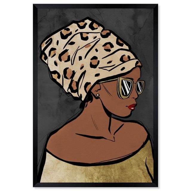 'Of Wraps and Shades Black' - Graphic Art Print East Urban Home Format: Picture Frame, Size: 157.48cm H x 106.68cm W x 1.27cm D on Productcaster.