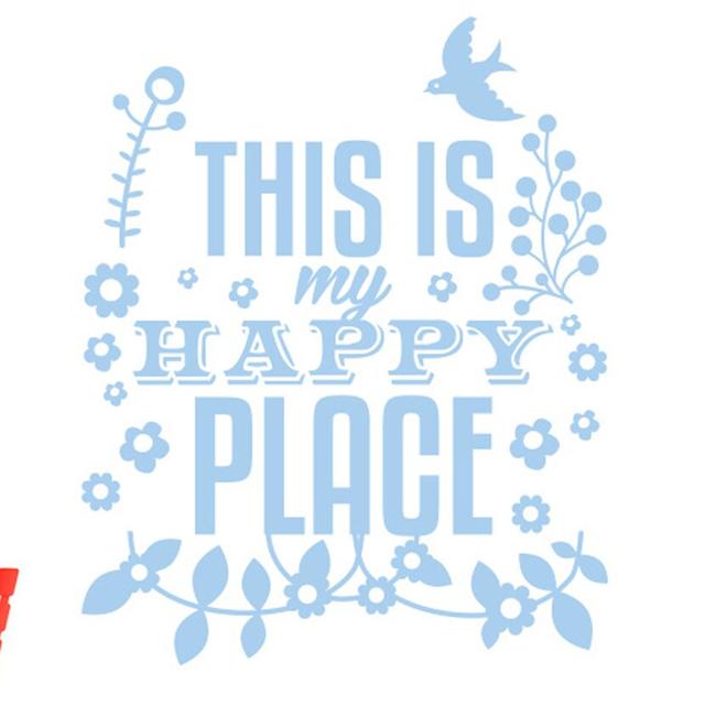 This Is My Happy Place Wall Sticker East Urban Home Colour: Light Blue, Size: Medium on Productcaster.