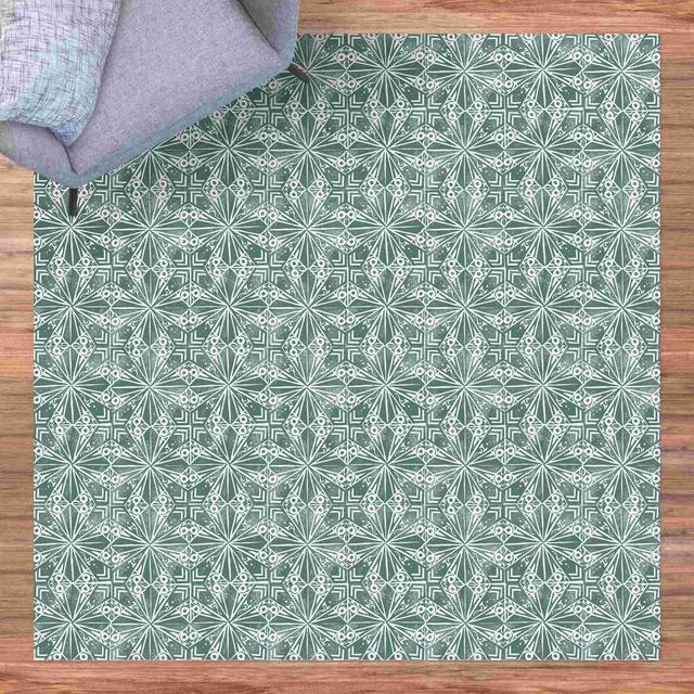 Square Mayaguana Geometric Machine Woven Area Rug Latitude Vive Rug Size: Square 60cm on Productcaster.