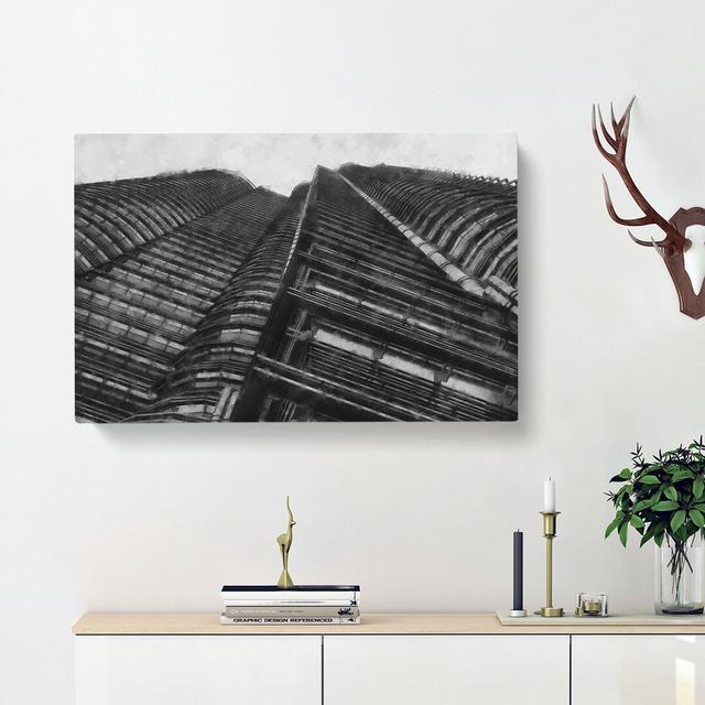 Petronas Towers Kuala Lumpur - Wrapped Canvas Photograph Print East Urban Home Size: 35cm H x 50cm W x 3cm D on Productcaster.