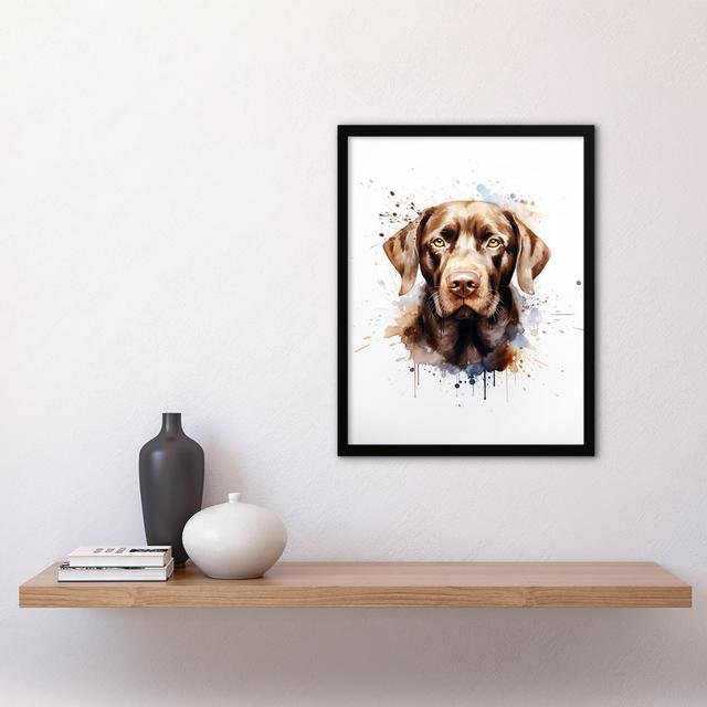 Chocolate Labrador Retriever - Single Picture Frame Print Marlow Home Co. on Productcaster.