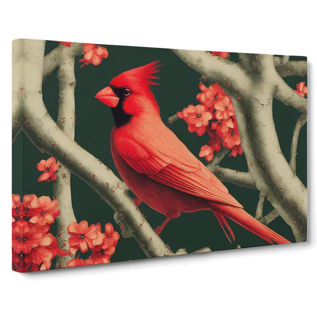 Cardinal Bird Vol.14 - Wrapped Canvas Painting Marlow Home Co. Size: 50cm H x 76cm W x 3cm D on Productcaster.