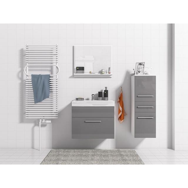 Cuomhouse Bathroom Storage Furniture Set Latitude Run Finish: White/Grey Gloss on Productcaster.