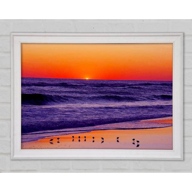 As The Sun Sets Over The Ocean Framed Print Bright Star Size: 21cm H x 29.7cm W x 1.5cm D on Productcaster.