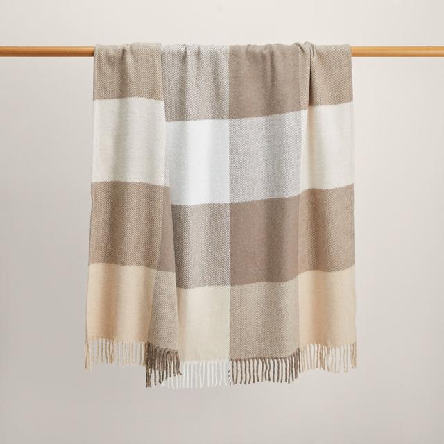 Madura Throw Madura Colour: Taupe, Size: W127 x L200cm on Productcaster.