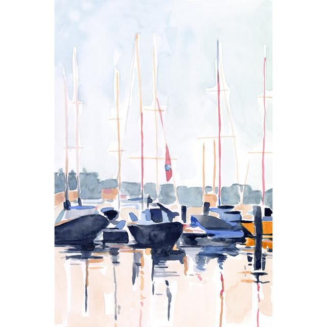 Boat Club II by Emma Scarvey - Wrapped Canvas Painting Print Fernleaf Size: 122cm H x 81cm W on Productcaster.