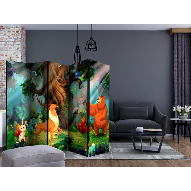 Mondello 225cm W x 172cm H 5 - Panel Folding Room Divider Zoomie Kids on Productcaster.