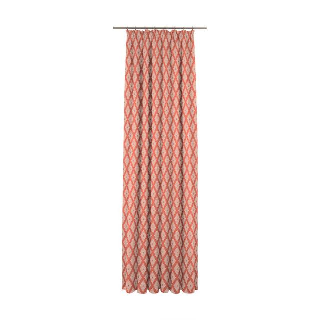 Vorhang-Set Esteban mit Bleistiftfalte, blickdicht (Set of 2) Sommerallee Farbe: Orange, Größe: 225 cm H x 145 cm B, Art der Aufhängung: Mit Plisseeba on Productcaster.