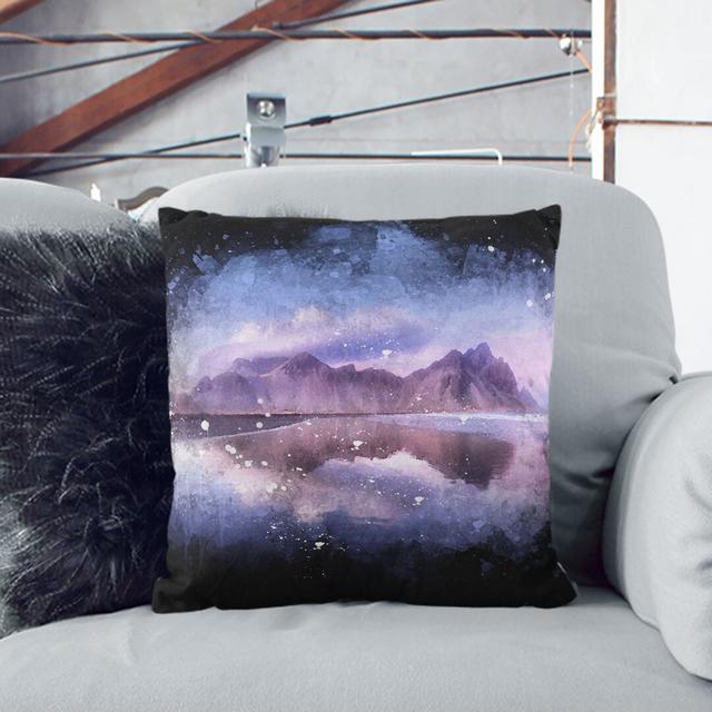 Vestrahorn Mountain in Iceland Cushion with Filling East Urban Home Size: 40cm H x 40cm W x 15cm D, Backing Colour: White on Productcaster.