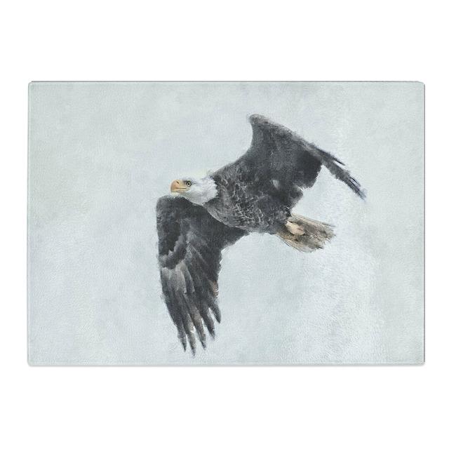 Tempered Glass Bald Eagle High in the Sky Painting Chopping Board East Urban Home Size: 20 cm x 28.5 cm on Productcaster.