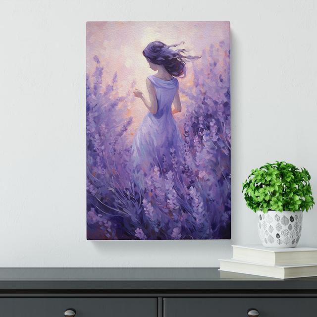 Lavender Flower Impressionism No.2 - Wrapped Canvas Art Prints Lily Manor Size: 76cm H x 50cm W x 3cm D on Productcaster.