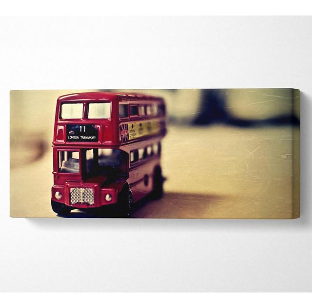 Old English Bus Toy - Wrapped Canvas Art Prints Ebern Designs Size: 40.6cm H x 101.6cm W on Productcaster.