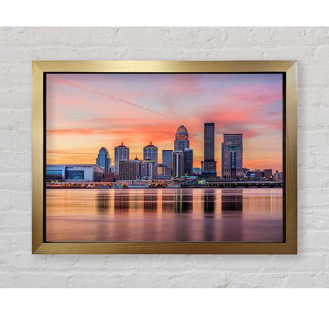 Sunset in the City Shoreline Ebern Designs Format: Black Framed Paper, Size: 42cm H x 59.7cm W x 3.4cm D on Productcaster.