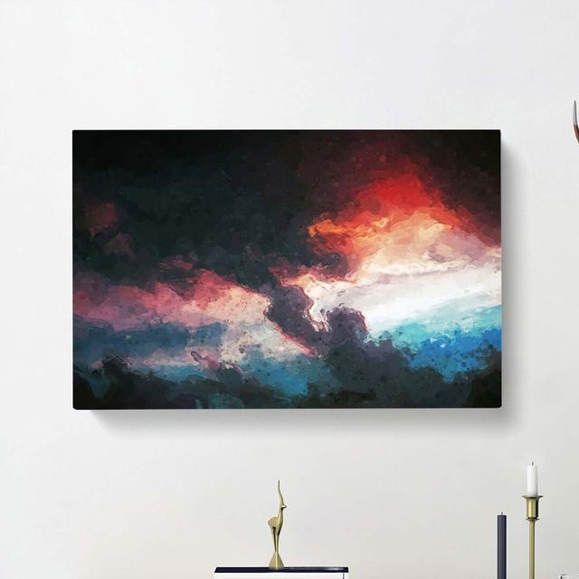 Dancing Sky in Abstract - Wrapped Canvas Graphic Art Print East Urban Home Size: 60cm H x 91cm W x 3cm D on Productcaster.