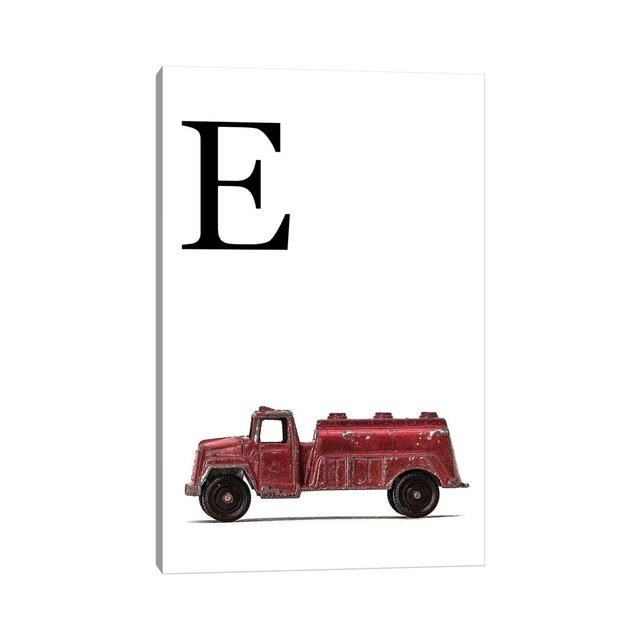 E Water Truck White Letter - Graphic Art Print on Canvas Williston Forge Format: Wrapped Canvas, Size: 45.72cm H x 30.48cm W x 1.91cm D on Productcaster.