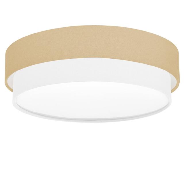 Avory 4-Light 59cm Flush Mount 17 Stories Shade Colour: Latte Brown / White on Productcaster.