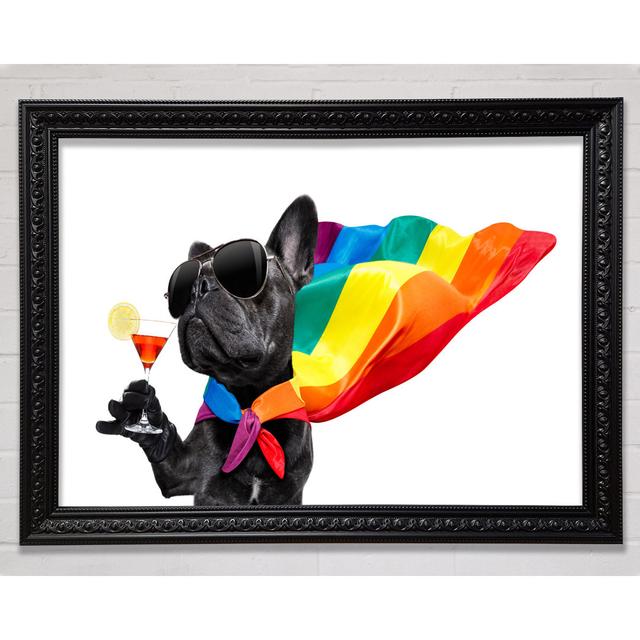 French Bulldog Pride Framed Print Happy Larry Size: 84.1cm H x 118.9cm W on Productcaster.